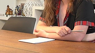 Naughty Student Punished Anally and Filled with Cum!