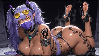 Super demon ninja cyberpunk girl dance (AI animation)