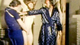 Vintage BDSM Dungeon Classic with Bound Retro Submissives