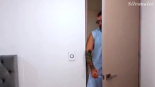 Busty Latina Boss Sends Employee For Threesome - Silvana Lee & La Rola Fuck Brian Evans Rough