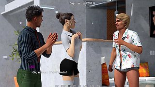 Youthful characters in a wild 3D animation coitus adventure