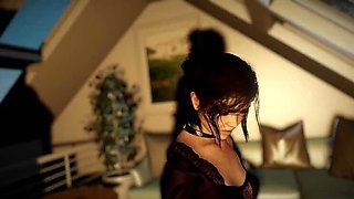 Ellie Got Cot Riding Dildo Hard - Big Tits Maid Doggy Style & Cowgirl Fuck