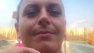 Thong Bikini Pool Tease - Wet Dance & Playful Vibes