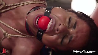 Kira Noir and Melissa Moore BDSM Group sex