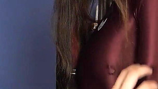 Tight Spandex. Wet Fingers. Porcelain Victoria Cums as Slave Mila Worships Her Leotard-covered Ass