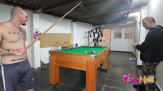 Playing Naked Pool with My Boyfriend and My Father-in-law