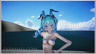 Miku - T-ara - Bunny Style - Beach Stage 1287