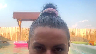 Thong Bikini Pool Tease - Wet Dance & Playful Vibes