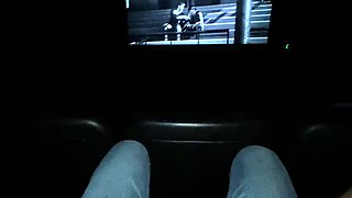 Hot girl give me amazing blowjob in the cinema   Public
