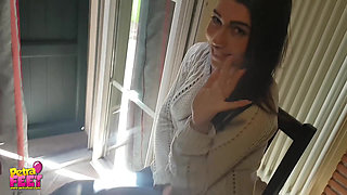 Gorgeous brunette teasing everyone with her smoking