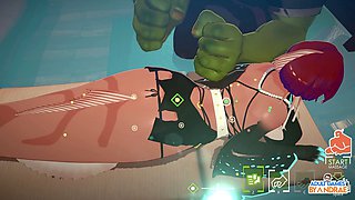 Emma's first deep tissue session at the orc massage parlor featuring a naked mermaid