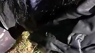 Outdoor Deepthroat, Rough Facefucking and Cum All Over My Downjacket