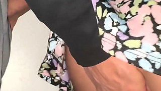 Big-assed Woman Touches a Stranger's Erect Penis. Flash Dick!!