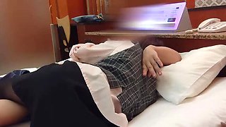 Amateur Japanese OL Secretary Begs For Cock - Pantyhose Broken & Creampie Blowjob