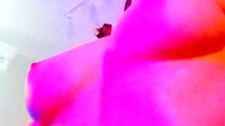 Big titty babe Layla Rose solo dildo masturbation