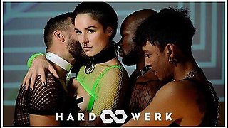Jasko Fide, Noir So And Bishop Black - 3 Different Angles Of Gangbang Bliss - Slimthick Brunette Feeds Her Wet Pussy With Multipe Cocks