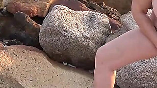 Nymph of the Sea Masturbates on Beach