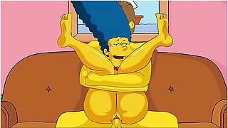 The Simpsons Parody: Marge And Neds Sinful Encounte With Marge Simpson And Car Toon