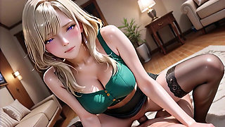 Busty Blonde Goddess Gets Filled Deep on Luxury Living Room Sofa