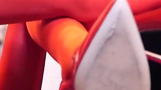 Red Shiny Pantyhose