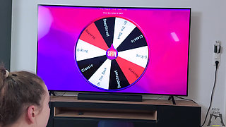 Ritzy Rain Mouth Training Day with a Fortune Wheel Game - O-ring Spider Gag, Messy Wet Dripping Drool, Different Deepthroat and