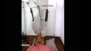 Mistress Enola Fetish Extreme Full Weight Face Trampling
