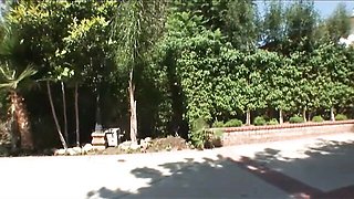 Pin-up Rick Masters and Hailey James at shaved dirt