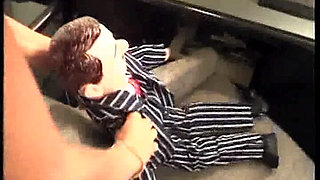 Blonde Babe Fucks a Doll Before Receiving a Real Dick in Both Her Holes