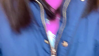 Hana at Kitchen Cooking Then She Need Go to Pee on Toilet