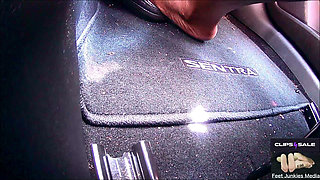 Car Session with Nina's Hood Hot Smelly Size 10 Soles Worship Footjob