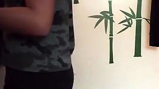 Filipina college gf Zoie spied in the bathroom.