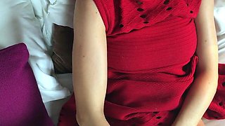 Stacked brunette goes solo toys and masturbation
