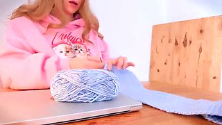 Curvy MILF Mrs Wetslavs Rides Her Desk for a Hairy Pussy Orgasm - Amateur Solo Masturbation in 4K
