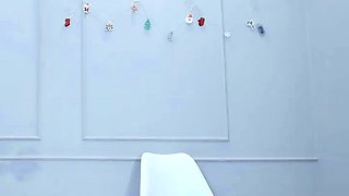 Hot chinese in red stockings