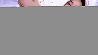 Busty Muslim Indonesian Butterball In Hidjab Gets Her Pussy Pounded Hard & Creampied