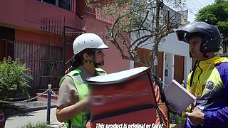 Peruvian Police Officer Screws a Venezuelan