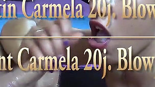 Horny Student Carmela 20y. Hardcore Blowjob on Chair