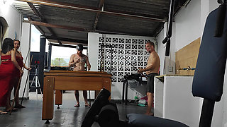 Playing Pool with the Stepsisters, Two Big Asses