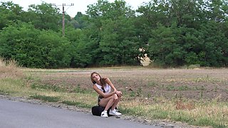 Brunette Hermione flaunts her hot ass in HD