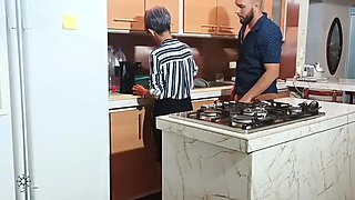 Amateur Latina MILF Loses Control With Big Dick - Close Up Moaning & Cum in Mouth