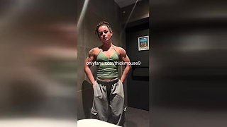 18yo Cheerleader's First Bukkake: 50 Guy Cum Shower!