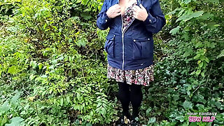 Tits Out in the Woods - Flashing My Big Heavy Stepmommy Milkers and Ass While Out for a Walk in the Forest - so Naughty Arent I