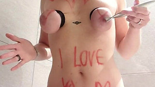 Orgasm in the Bath with Electric Toys