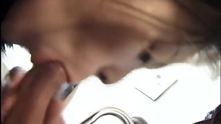 Filipina Cockslut Gives Her Acquaintance a Suck off and Deepthroats It All