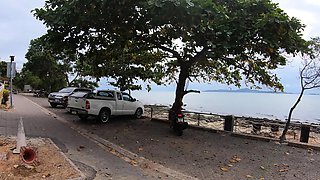 Motobike ride for Thai GF and home sex