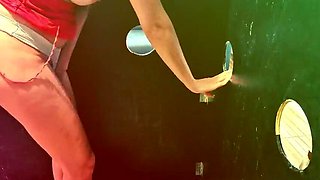 Wife Sucks Strangers at Glory Hole and Swallows Their Cum – Cuckold Blowjob