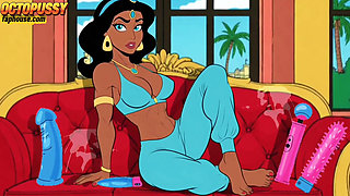 Futanari. Princess Jasmine Girl with a Big Dick. Porn Aladdin Series.
