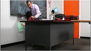 Schoolgirl Natalie Monroe Fucks Her Teacher!