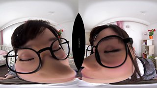 Japanese vr students share glasses intimate pov thrills