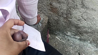 Outdoor Blowjob with Bhabhi and Cum in Mouth